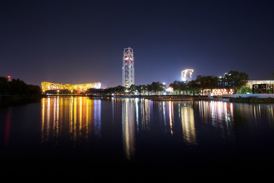 北京亚运村夜景