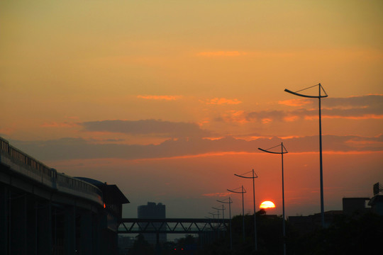 都市风光晨曦