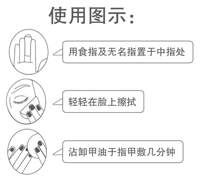化妝棉使用圖示