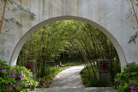 竹林景观拱门