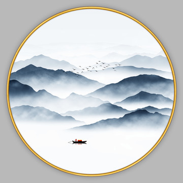 禪意山水裝飾畫