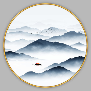 圓形山水畫