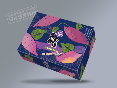 紅薯包裝平面展開圖