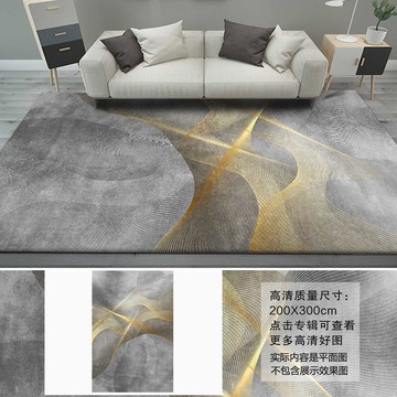 現(xiàn)代抽象漸變灰色高清印花地毯
