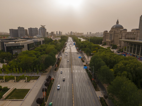 银川北京路沙尘暴