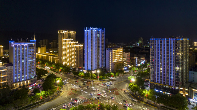 山西运城城市夜景