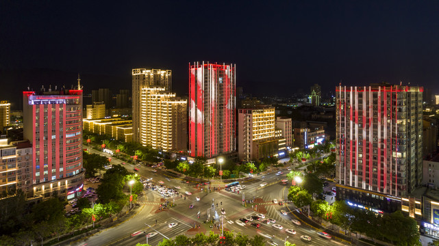 山西运城城市夜景