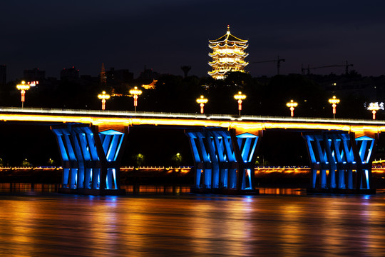 安康汉江公园夜景