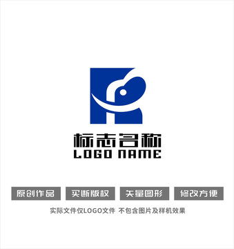 FH字母标志大象logo