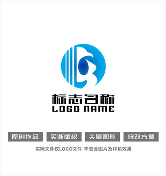 BG字母标志鹰logo