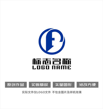 F字母标志科技logo