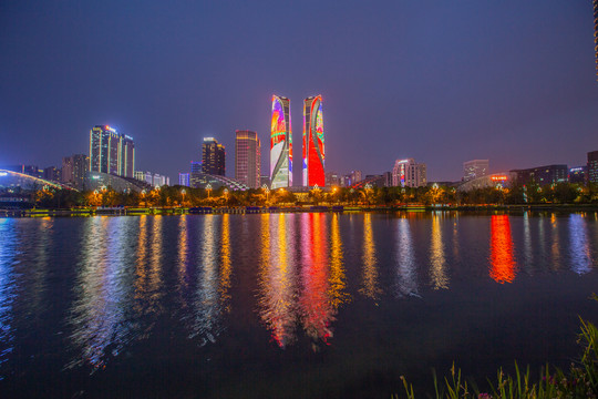 成都高新区交子公园夜景