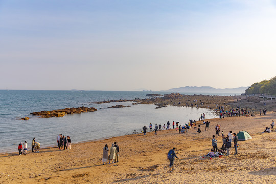 青岛海滩风光