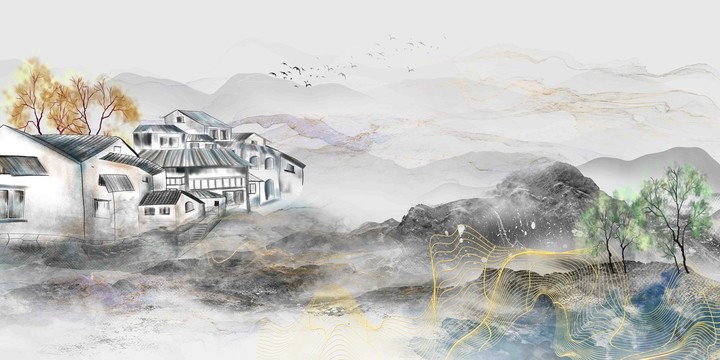 新中式山水畫