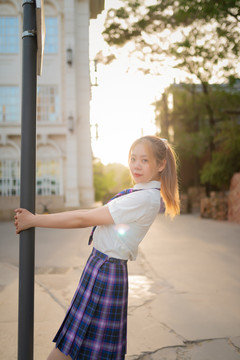 穿JK制服的少女