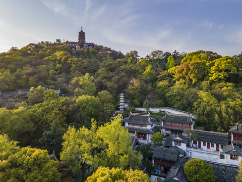 航拍南通狼山