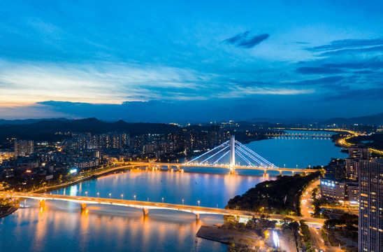 惠州市合生大桥与惠州大桥夜景