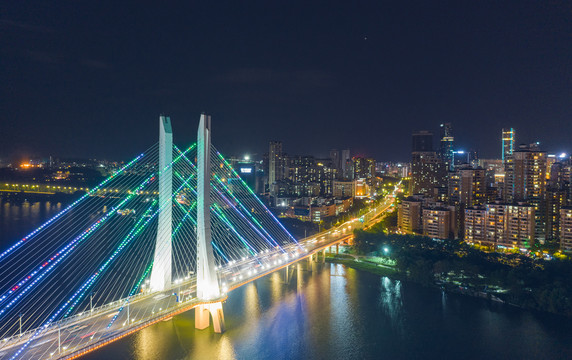 惠州市合生大桥与惠州大桥夜景