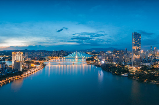 惠州市合生大桥与惠州大桥夜景