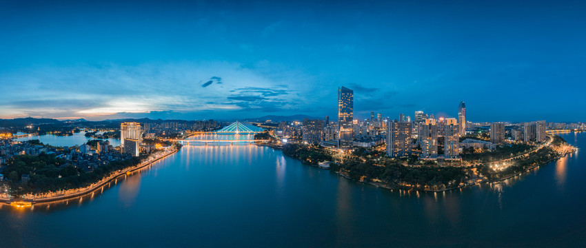 惠州市合生大桥与惠州大桥夜景