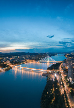 惠州市合生大桥与惠州大桥夜景