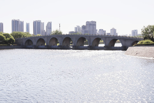 北京城市风光通州大运河