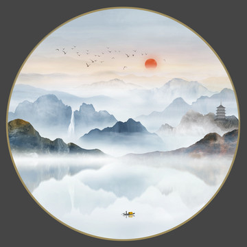 鴻運(yùn)當(dāng)頭山水