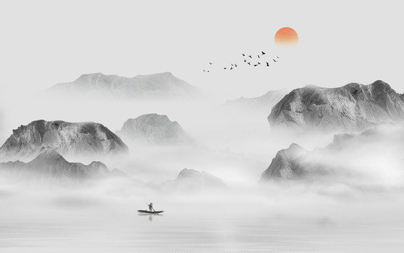 水墨山水畫(huà)