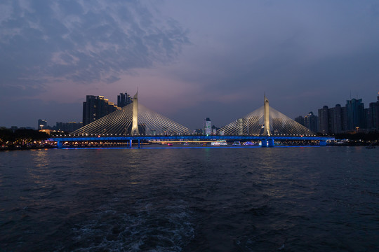 广州珠江海印大桥夜景