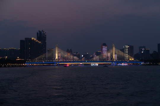 广州珠江海印大桥夜景