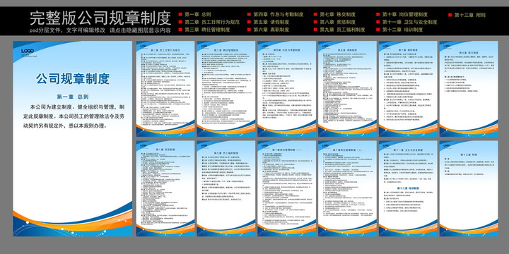 公司規(guī)章制度上墻展板