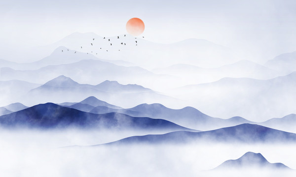 水墨山水圖