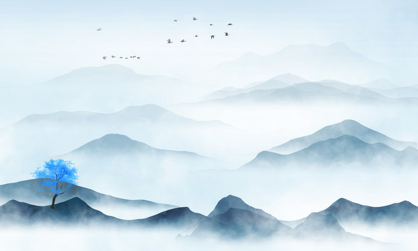 山水裝飾畫