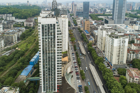 宜昌城市建筑航拍