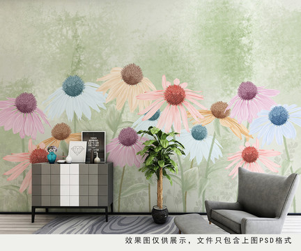 手繪花卉插畫(huà)悅動(dòng)