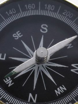 指南针，一种传统的指路工具。