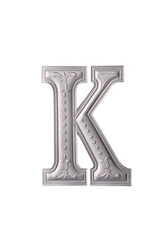 银色字母k的股票图像
