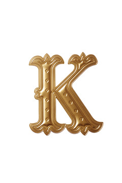 金色字母k的剪切路径