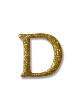 金色字母d的剪切路径