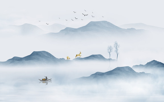 水墨山水畫