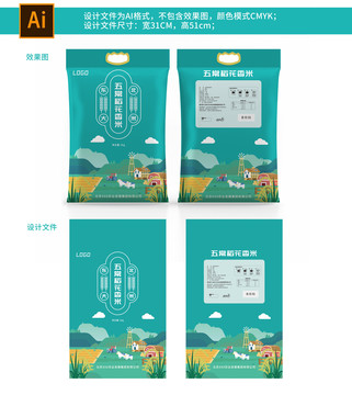 東北五常稻花香大米包裝設(shè)計(jì)