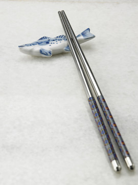 筷子和其他筷子的特写