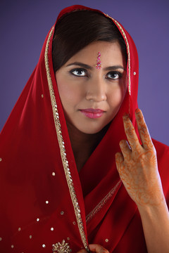 美丽的传统印度年轻女子