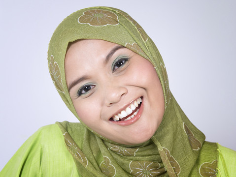 微笑的马来女人