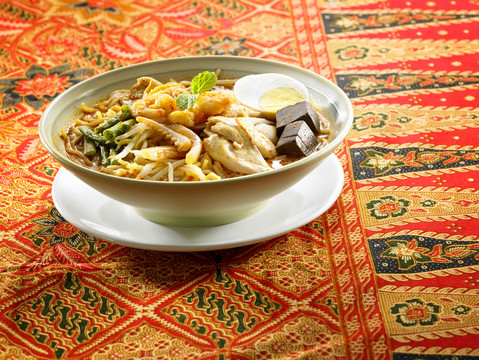 马来西亚菜碗咖喱面Nyoya风格