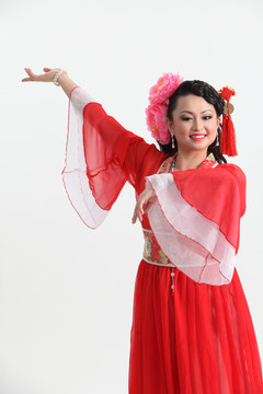 中国传统服装女子正面图