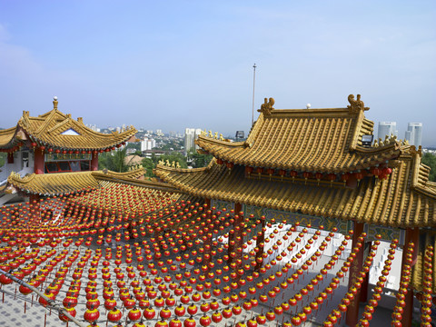 中国寺庙的顶角