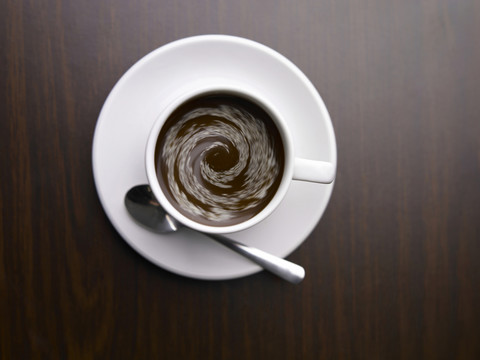 奶油咖啡顶视图