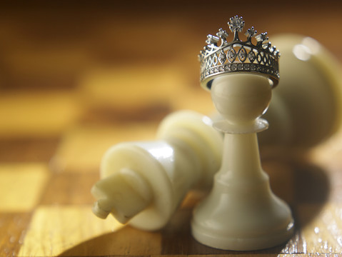 有王冠的白棋棋子本身就是王者