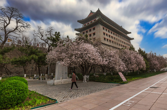 中国北京明城墙遗址公园东南角楼